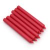 Solid Colour Dinner Candles - Rustic Red - Pack of 5