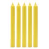 Solid Colour Dinner Candles - Rustic Lemon - Pack of 5