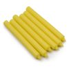 Solid Colour Dinner Candles - Rustic Lemon - Pack of 5