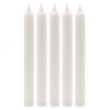 Solid Colour Dinner Candles - Rustic White - Pack of 5