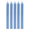 Solid Colour Dinner Candles - Rustic Sea Blue - Pack of 5