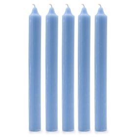 Solid Colour Dinner Candles - Rustic Sea Blue - Pack of 5