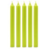 Solid Colour Dinner Candles - Rustic Lime Green - Pack of 5