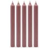Solid Colour Dinner Candles - Rustic Dusty Pink - Pack of 5
