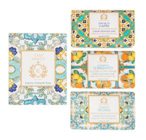 Casa Amalfi Maiolica 3-Soap Set: Green