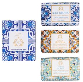Casa Amalfi Maiolica 3-Soap Set: Blue
