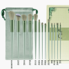 13 Pcs Makeup Brushes Kit, Foundation Brush Eyeshadow Brush Highlighter Loose Powder Blush(Green)